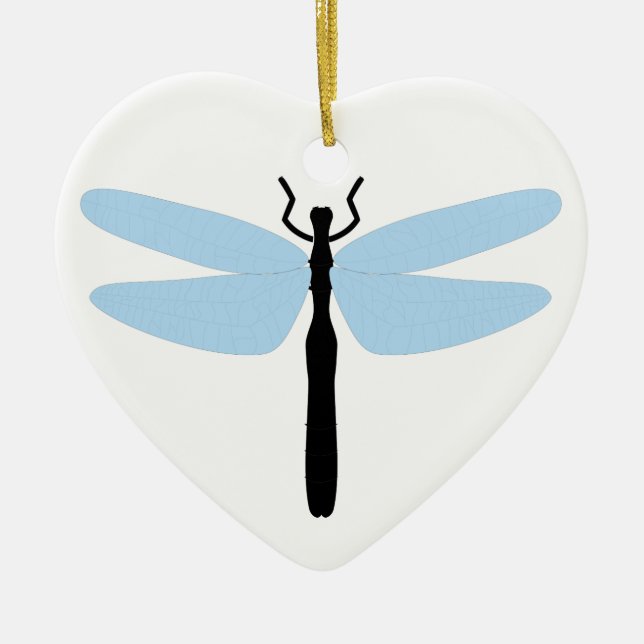 Dragonfly - Heart Ornament (Front)