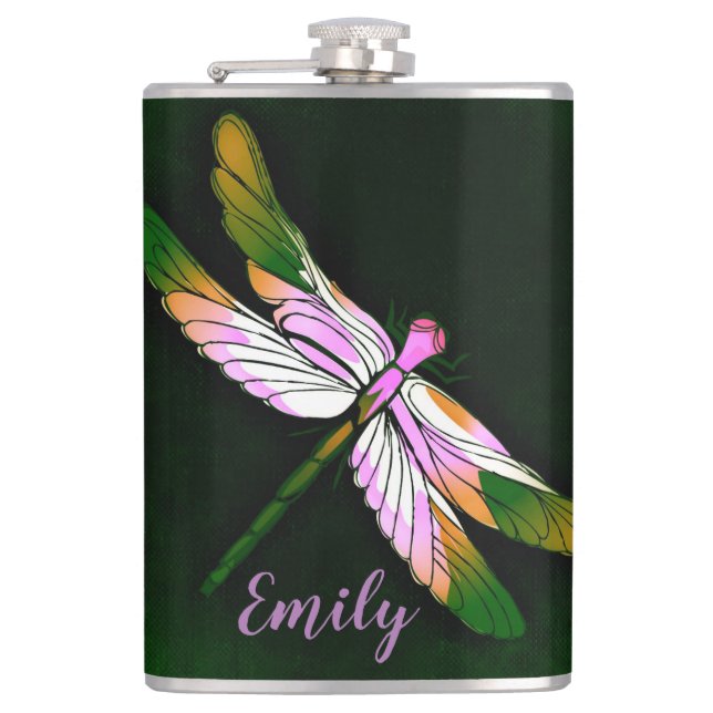 Dragonfly Hip Flask (Front)