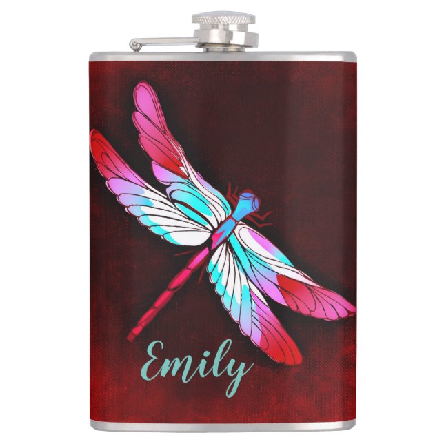 Dragonfly Hip Flask (Front)