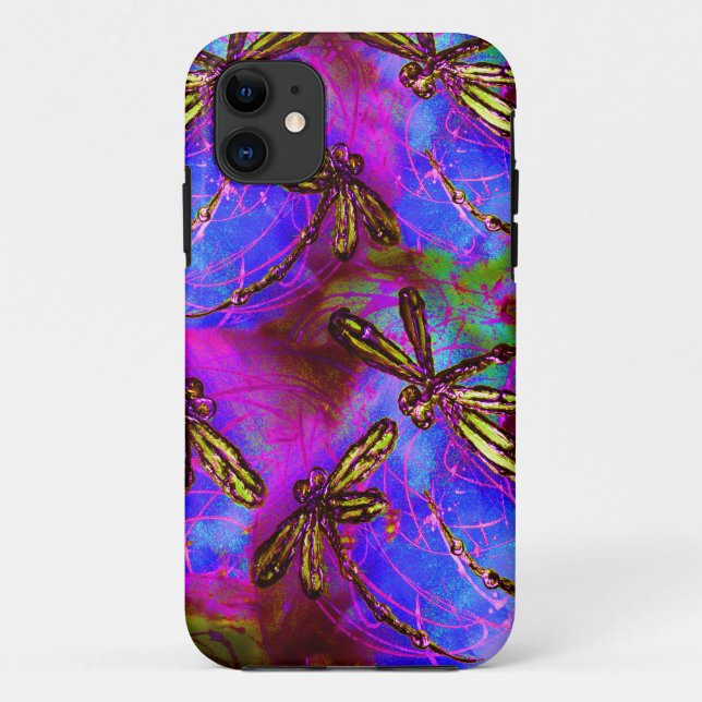 Dragonfly Hippy Flit Case-Mate iPhone Case (Back)