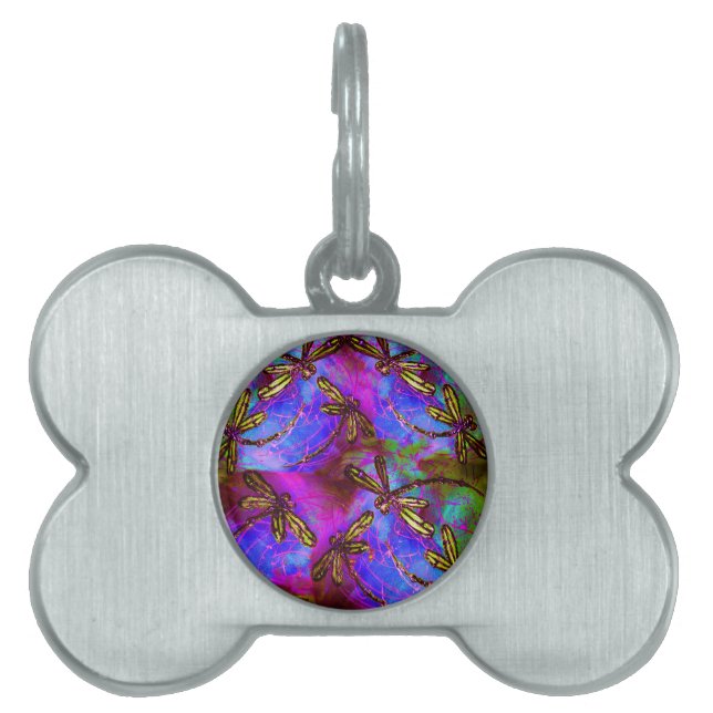 Dragonfly Hippy Flit Pet ID Tag (Front)