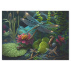 Dragonfly in a Colourful Garden Decoupage