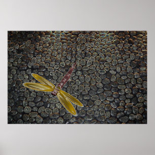 Dragonfly in Flight Poster