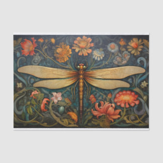 Dragonfly in Florals 8 Decoupage Paper