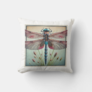 Dragonfly in Natural Harmony 010924IREF231 - Water Cushion