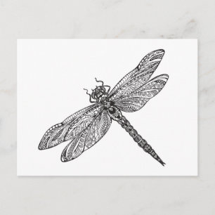 Dragonfly In Style Postcard