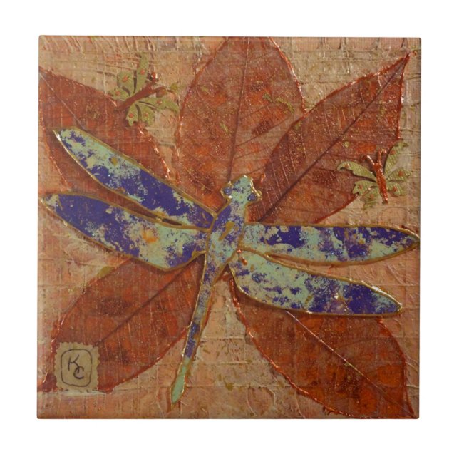 Dragonfly In Violet Tile (Front)