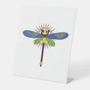 Dragonfly Insect Dragonflies Pedestal Sign
