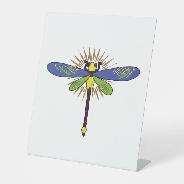 Dragonfly Insect Dragonflies   Pedestal Sign (Front)