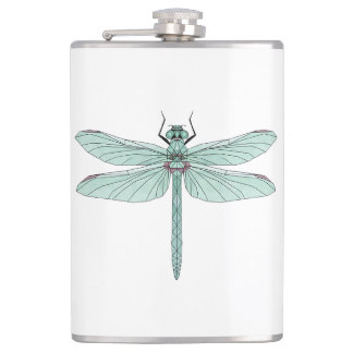 dragonfly insect Vinyl Wrapped Flask