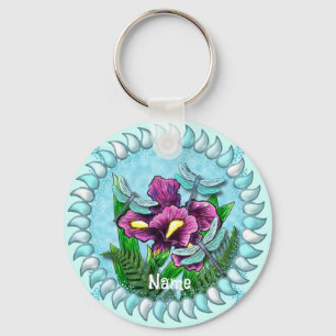Dragonfly Iris Key Ring