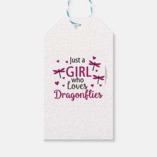 Dragonfly Just A Girl Who Loves Dragonflies T-Shir Gift Tags