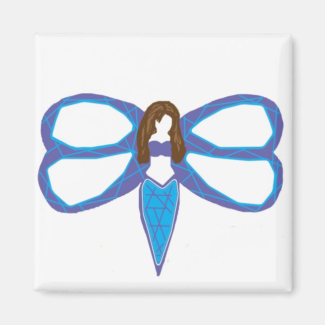 Dragonfly lady 2 magnet (Front)
