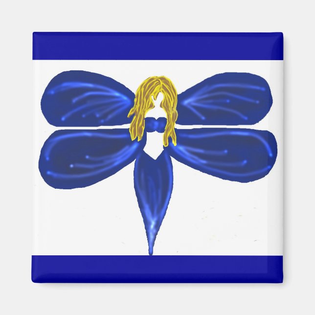 dragonfly lady magnet (Front)
