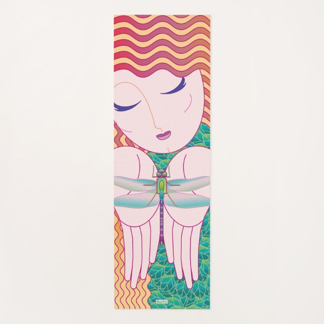 Dragonfly Lady Yoga Mat (Front)