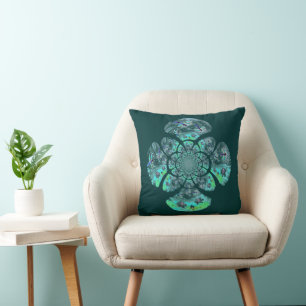 Dragonfly Lillies Flowers Pattern Cushion