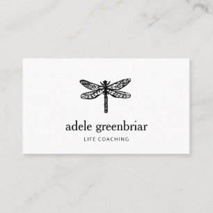 Dragonfly Logo Holistic Wellness Business Card