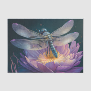 Dragonfly lotus Flower Decoupage Tissue Paper