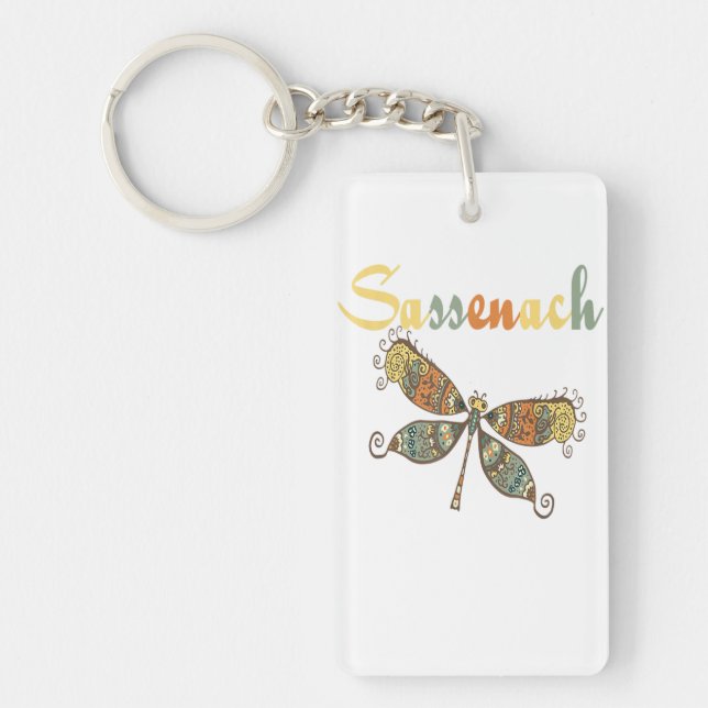 Dragonfly Lover Square Keychain (Front)