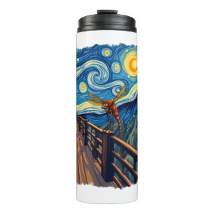 Dragonfly Lovers  Artistic Dragonfly Thermal Tumbler