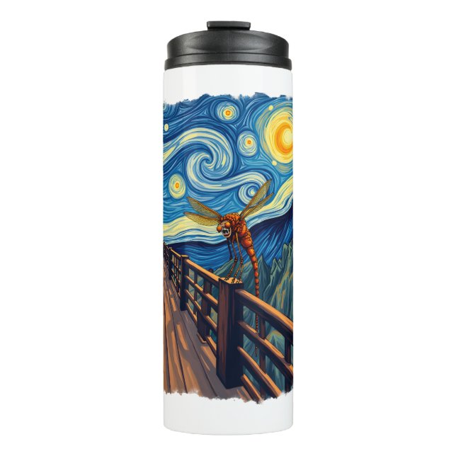 Dragonfly Lovers  Artistic Dragonfly Thermal Tumbler (Front)