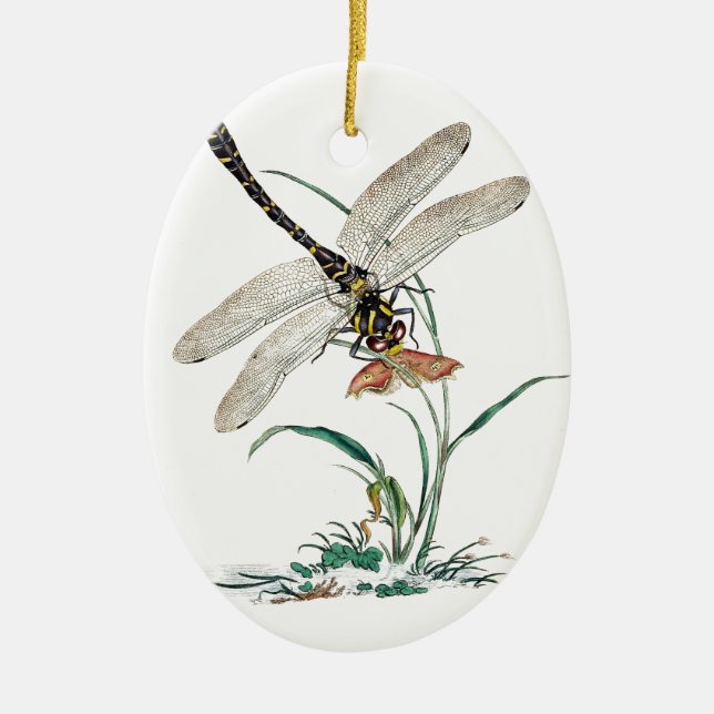 Dragonfly Magic Ceramic Tree Decoration (Front)