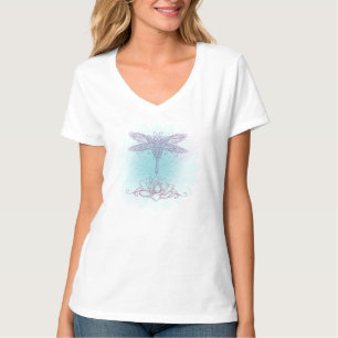 Dragonfly Mandala Lotus T-Shirt