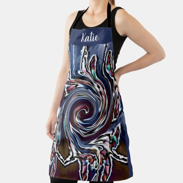 Dragonfly Marble Pattern Personalised Apron (Insitu)