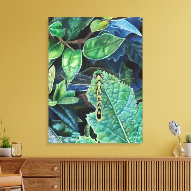 Dragonfly memories canvas print (Insitu(LivingRoom))