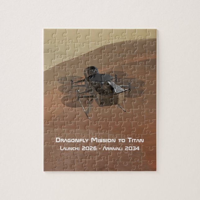 Dragonfly Mission to Titan Jigsaw Puzzle (Vertical)