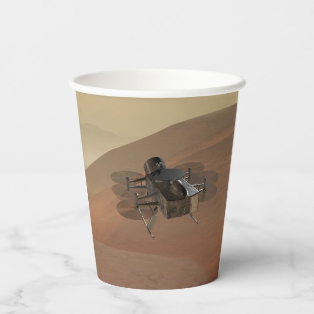 Dragonfly Mission to Titan Paper Cups (Back)