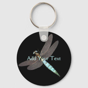 Dragonfly Monogram Business Key Ring