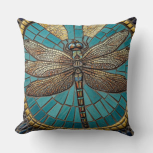 Dragonfly Mosaic Art Cushion