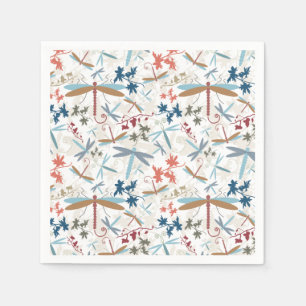 Dragonfly Multi Coloured Pattern Napkin