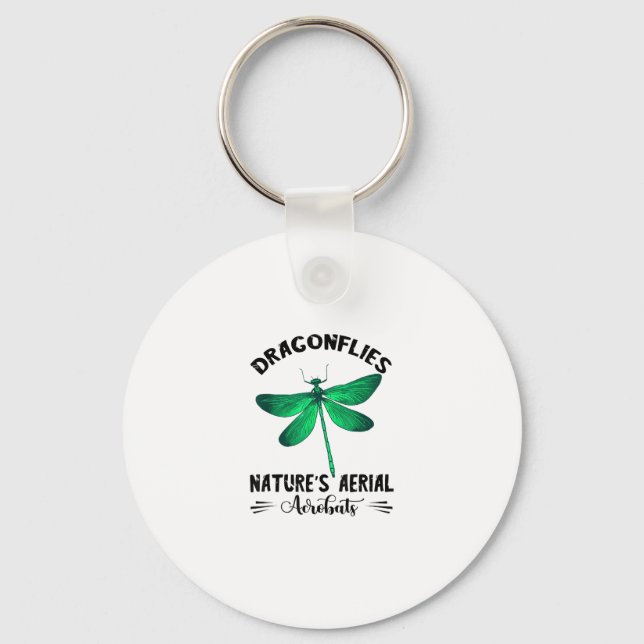 Dragonfly Nature Insect Nature's Aerial Acrobat Dr Key Ring (Front)