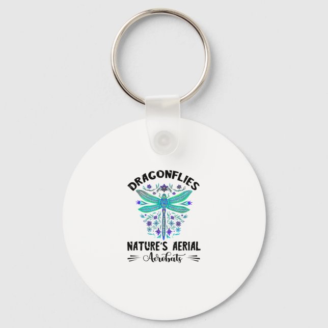 Dragonfly Nature Insect Nature's Aerial Acrobat Dr Key Ring (Front)