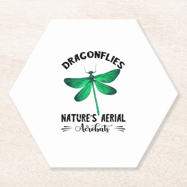 Dragonfly Nature Insect Nature's Aerial Acrobat Dr Paper Coaster (Front)