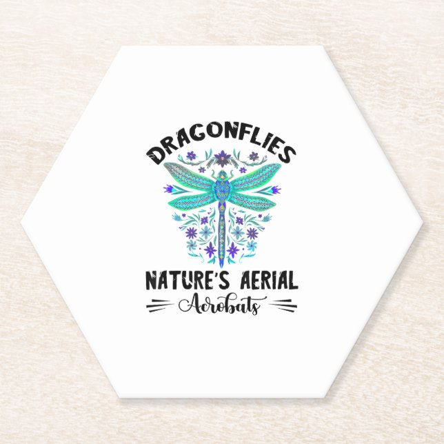 Dragonfly Nature Insect Nature's Aerial Acrobat Dr Paper Coaster (Front)
