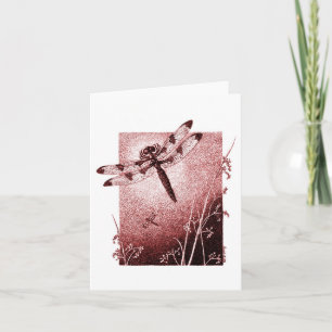 Dragonfly Note Card - Brown