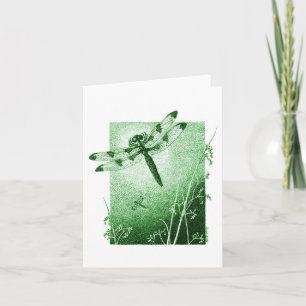 Dragonfly Note Card - Green