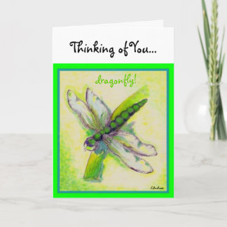 dragonfly! Note Thinking about you... Card
