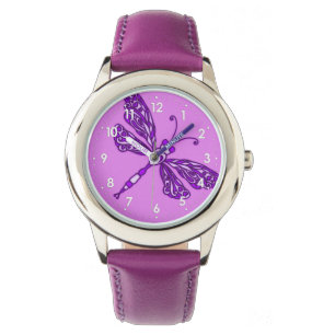 Dragonfly numbered girls watch