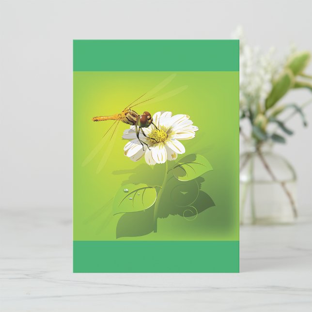 Dragonfly On A Flower Invitation (Creator Uploaded)