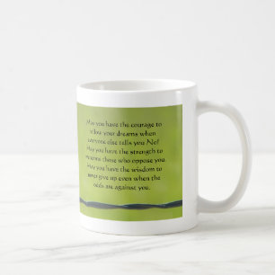 dragonfly on barbwire mug, May you have the cou... Coffee Mug