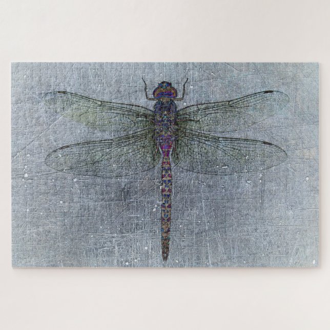 Dragonfly on Blue Background Jigsaw Puzzle (Horizontal)