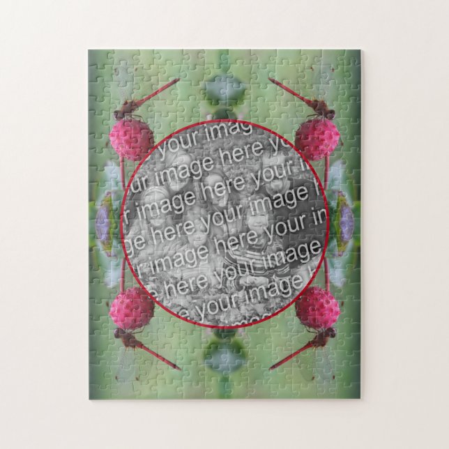 Dragonfly On Dogwood Fruit Create Your Own Photo Jigsaw Puzzle (Vertical)