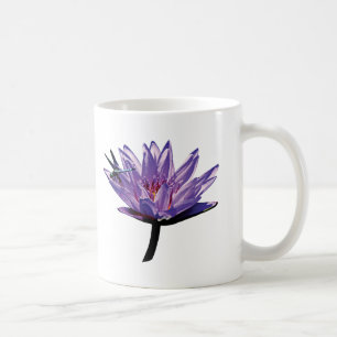 Dragonfly on Purple Water Lily Coffee Mug