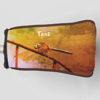 Dragonfly On Wire Fence Art Personalised   Golf Head Cover