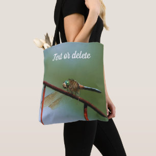 Dragonfly On Wire Fence Close Up Personalised Tote Bag