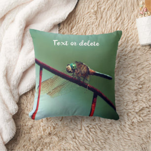Dragonfly On Wire Fence Personalised Cushion